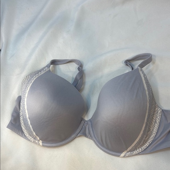 VS Body by Victoria, lined perfect coverage, periwinkle blue & lace, Size 34DD - Picture 6 of 14